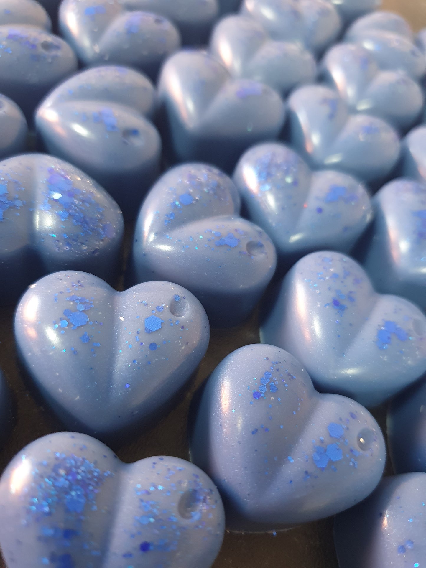 Wax Melt Shapes - Pack Of 5 Hearts Blue Fir & Lime Leaf