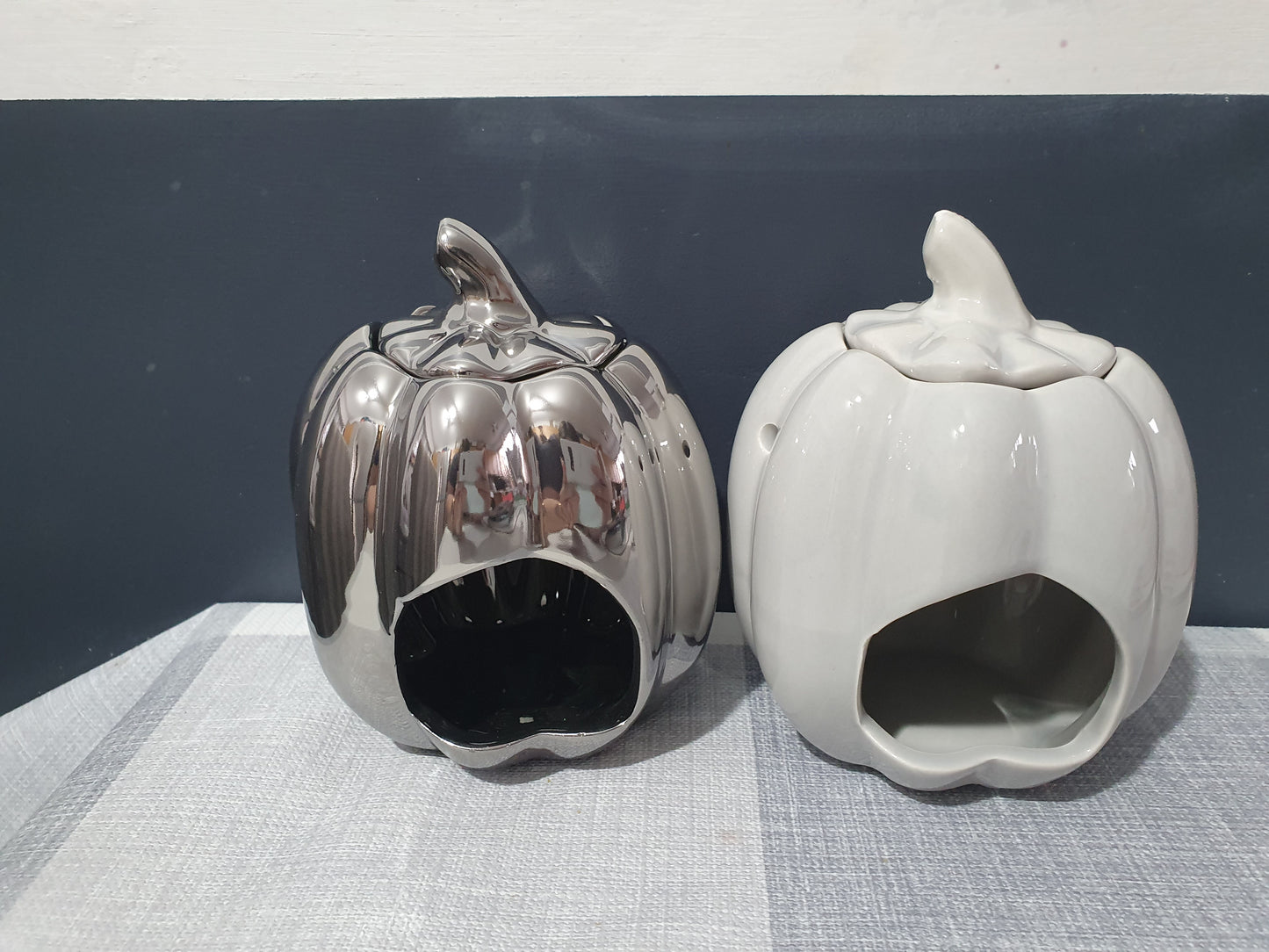 Wax Melt Burner - Pumpkin Grey or Chrome