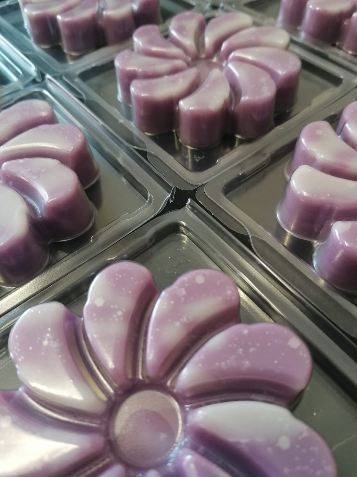 Wax Melt Swirl Clamshells - Lavender Marshmallow