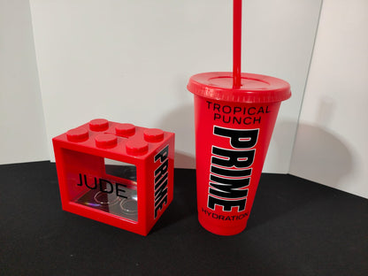 Personalised Prime Cold Cup & Money Box Bundle