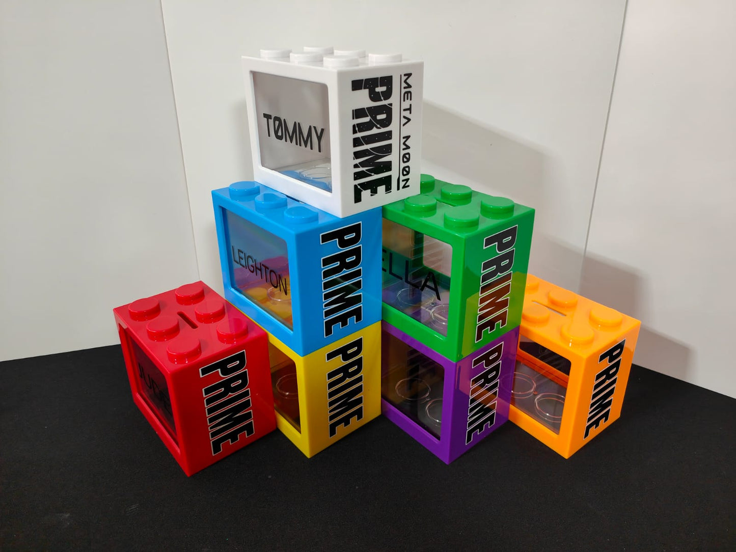 Personalised PRIME Lego Style Money Boxes