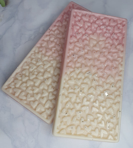 Wax Melt XL Heart Snap Bar - Pink Peony & Cotton Flower
