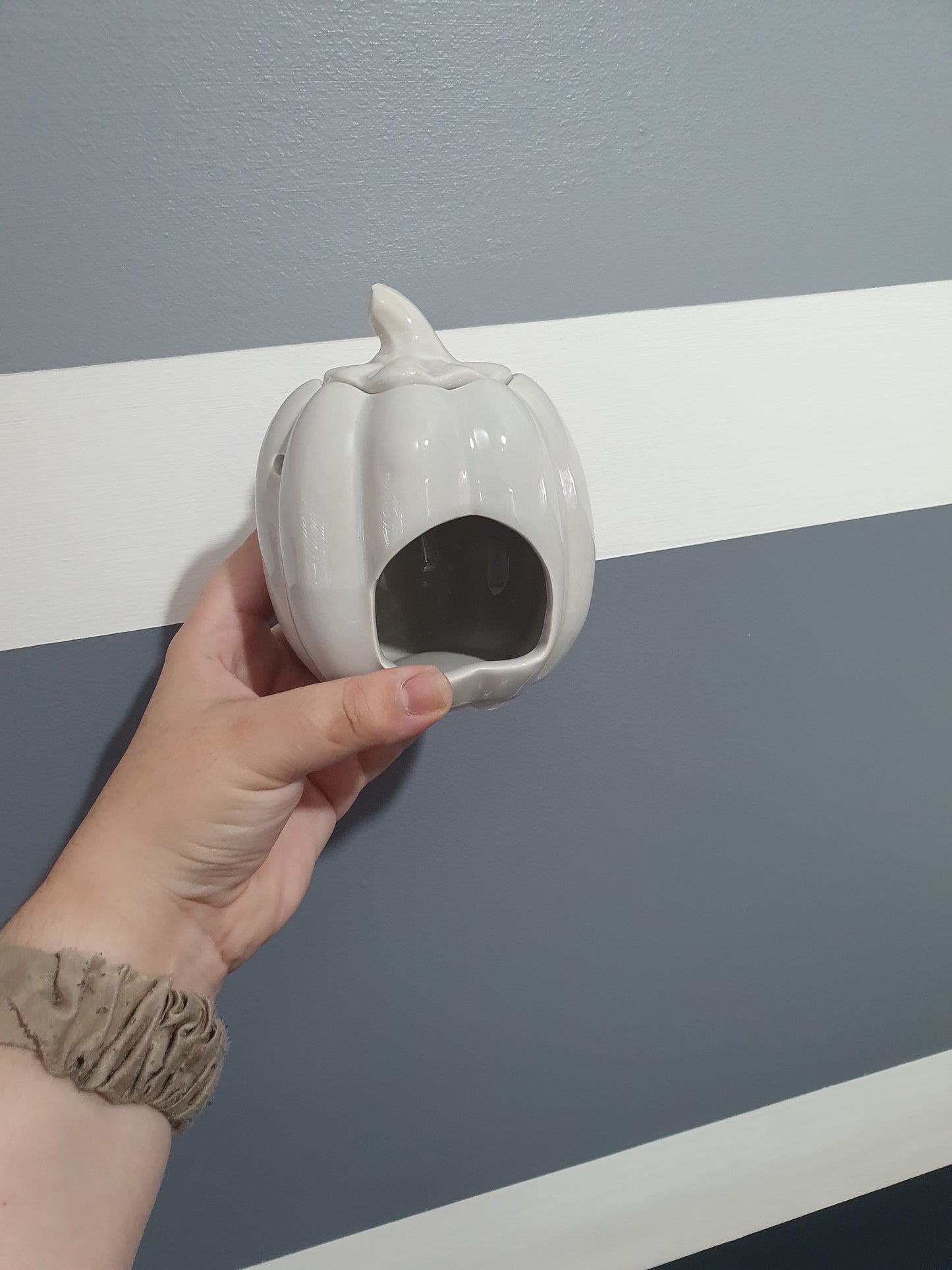 Wax Melt Burner - Pumpkin Grey or Chrome