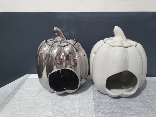 Wax Melt Burner - Pumpkin Grey or Chrome