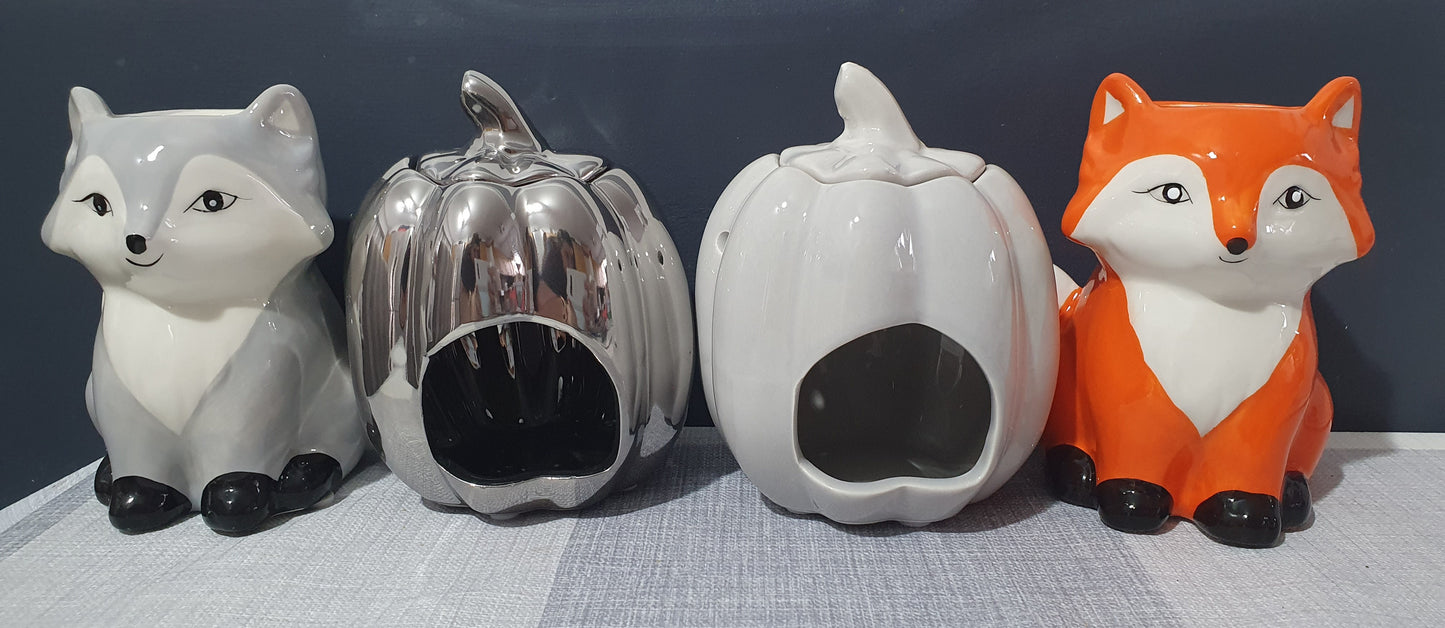 Wax Melt Burner - Pumpkin Grey or Chrome