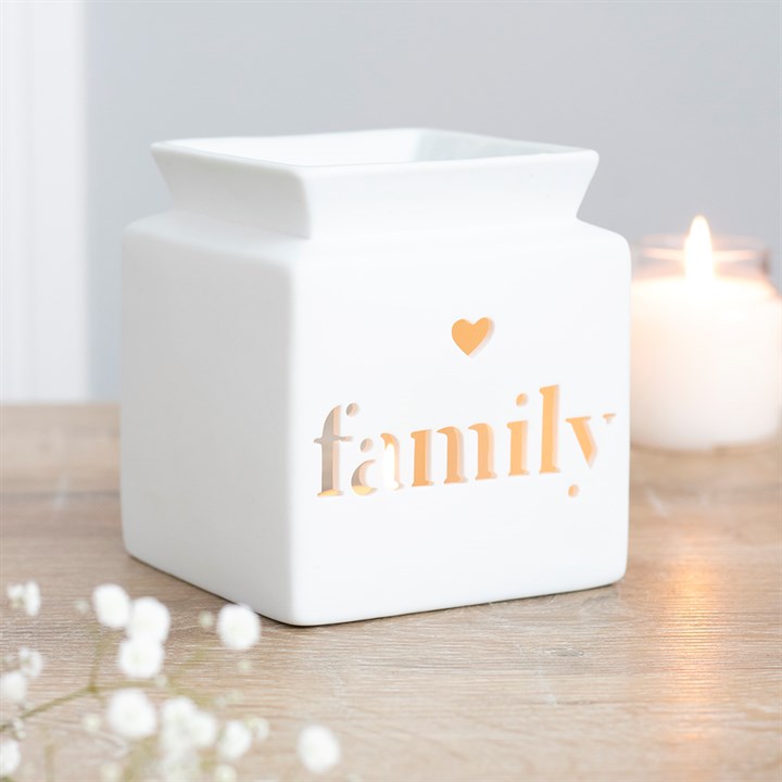 Wax Melt Burner - Family & Home Ceramic White Or Grey Burners