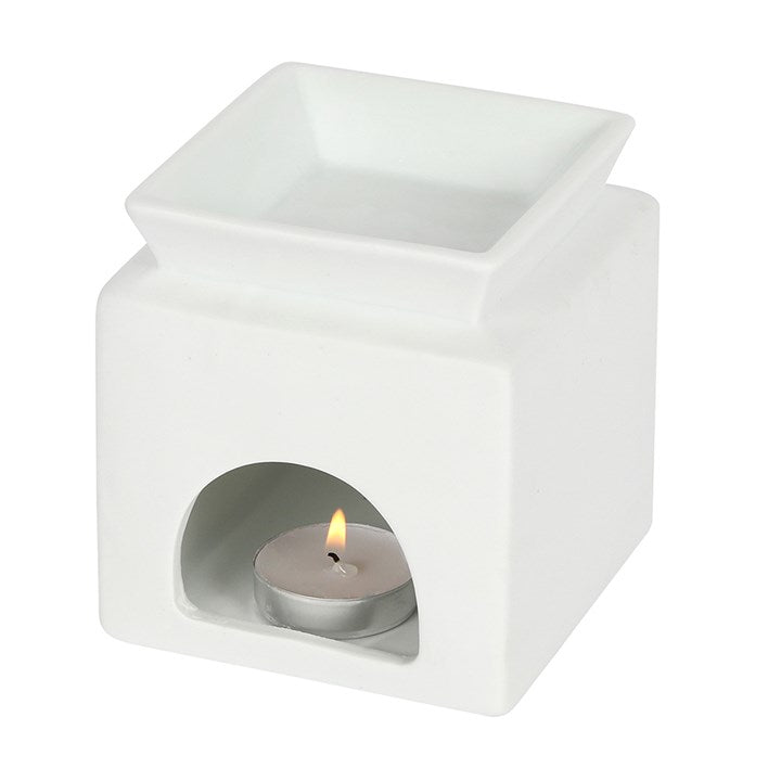 Wax Melt Burner - Family & Home Ceramic White Or Grey Burners