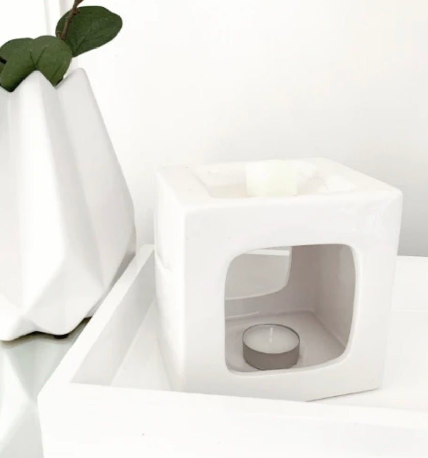 Wax Melt Burner - Talin Grey Tealight Burner